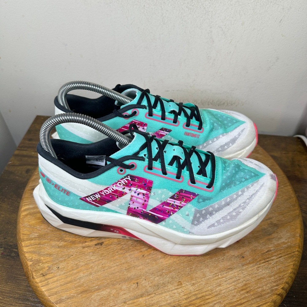 New Balance FuelCell SuperComp Elite v4 NYC Marathon Teal White WRCELM4 Size 8.5